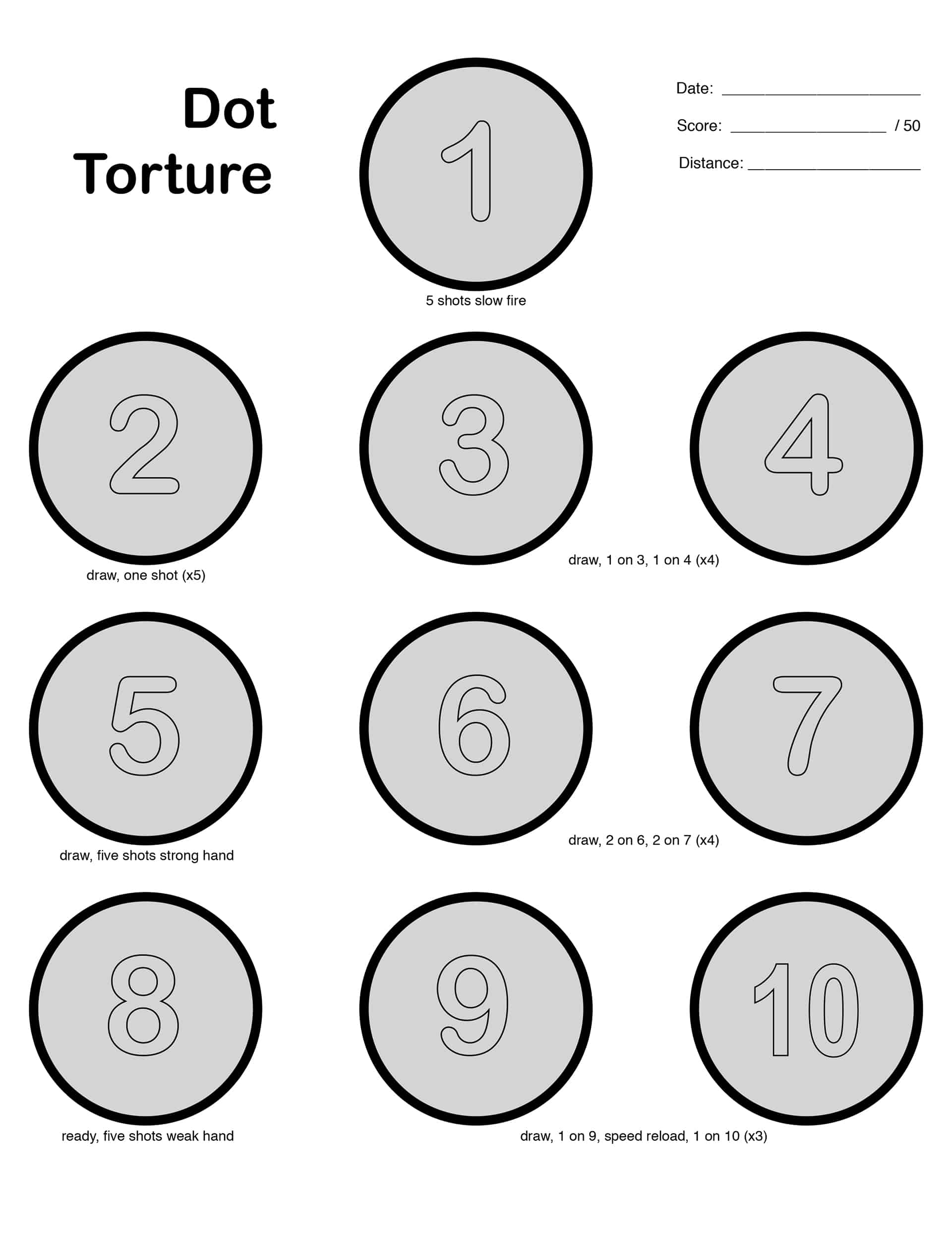 Dot Torture Shooting Drill Trigger Pressers